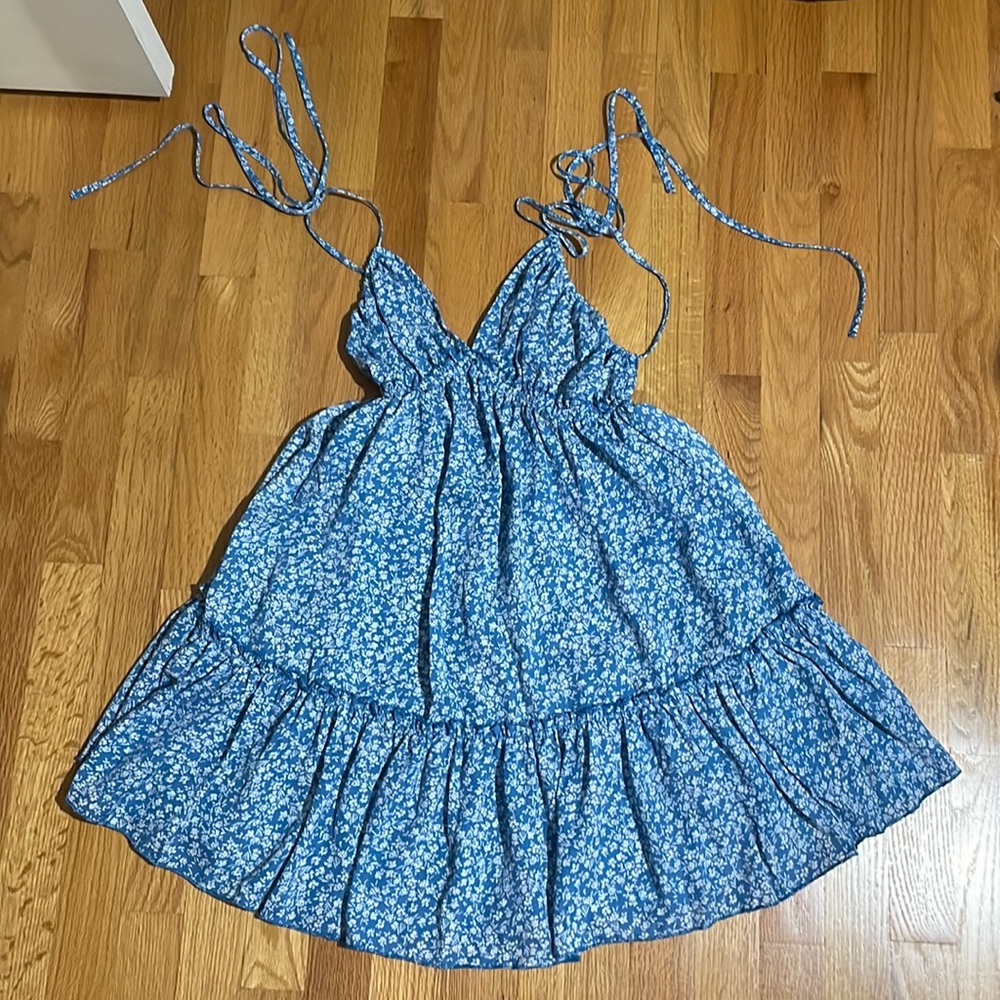 Blue Floral Dress Size Medium